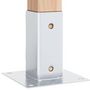 Voir la diapositive 4 : VIDAXL Bases de poteau carrees 12 pcs argent 71x71 mm acier galvanise
