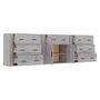 Voir la diapositive 5 : VIDAXL Buffets 3 pcs Sonoma gris Bois d'ingenierie