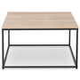 Voir la diapositive 4 : ID MARKET Table basse DETROIT carrée 70 cm design industriel