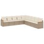 Voir la diapositive 2 : VIDAXL Salon de jardin avec coussins 9 pcs beige resine tressee