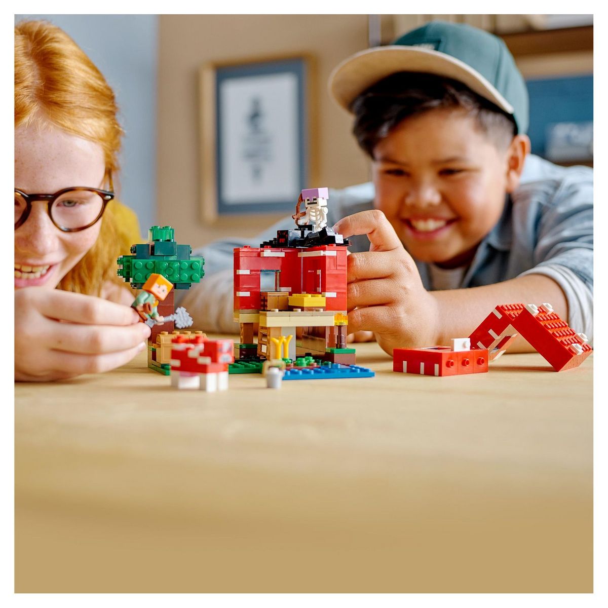 LEGO Minecraft 21179 - La Maison Champignon Set Jouet Maison, Cadeau pour Enfants dès 8 ans