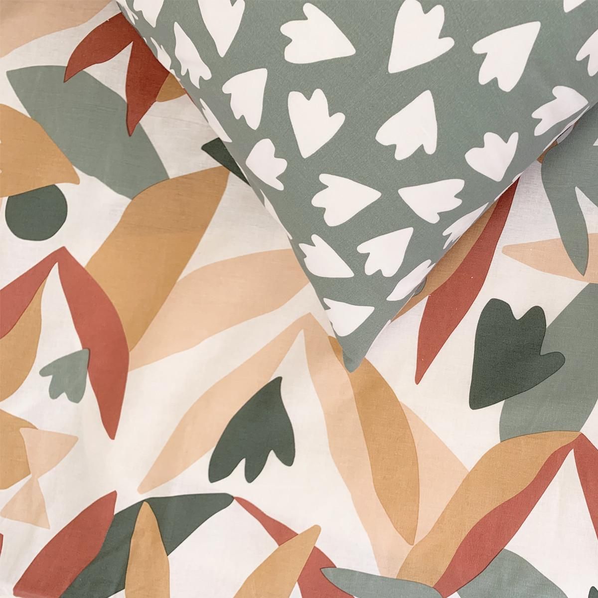 FUTURE HOME Parure de lit 2 personnes motif abstrait réversible