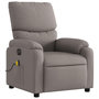 Voir la diapositive 4 : VIDAXL Fauteuil de massage inclinable electrique Taupe Tissu