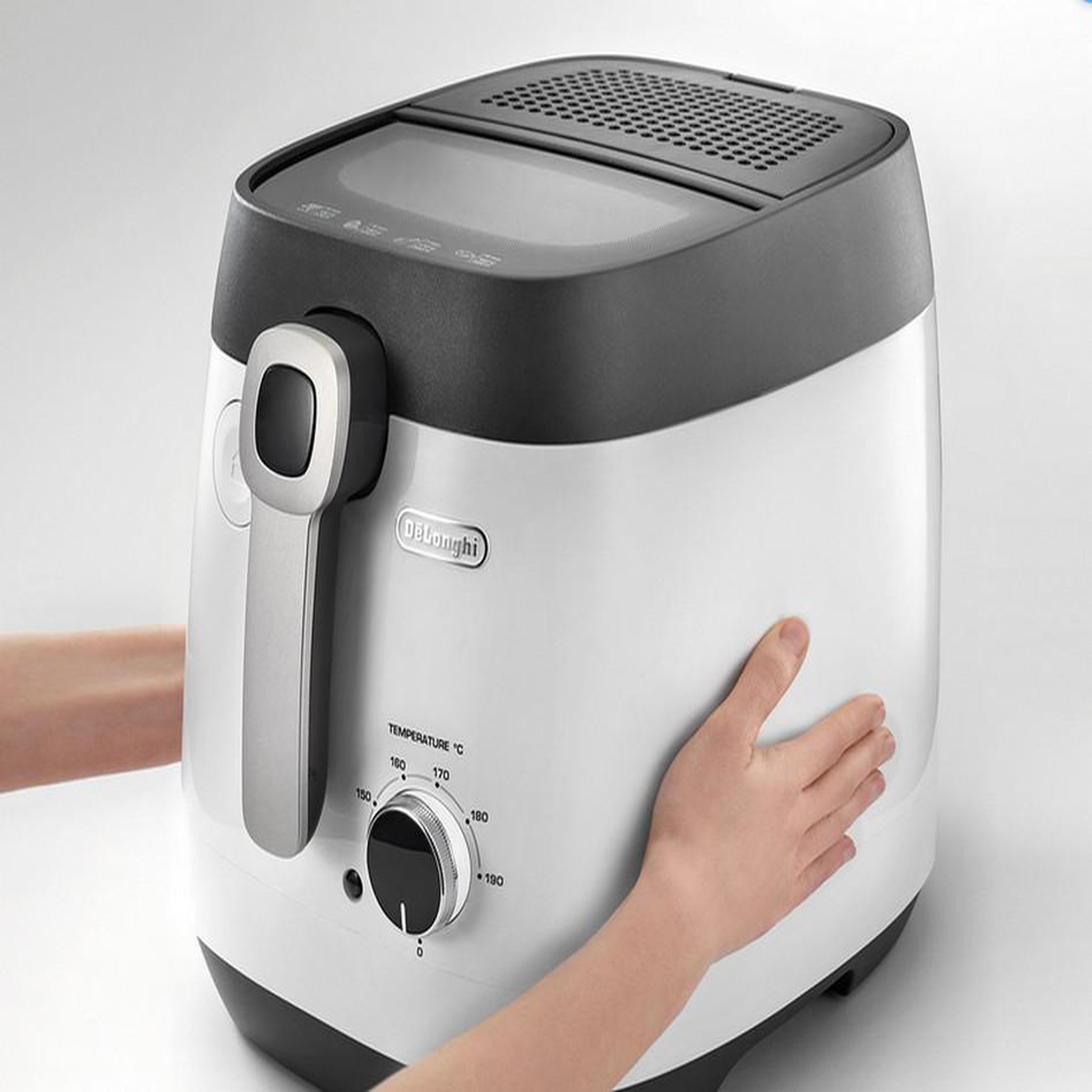 Voir la diapositive 3 : DELONGHI Friteuse 3l 1700w blanc/gris - fs8065