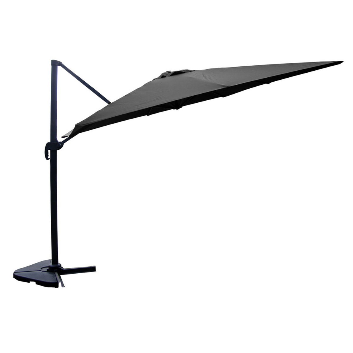 CONCEPT USINE Palatino gris : Parasol déporté, carré de 3x3m, rotatif à 360 degrès PALATINO