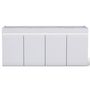 Voir la diapositive 3 : LISA DESIGN Amaury - buffet bas - blanc - plateau effet marbre - 208 cm
