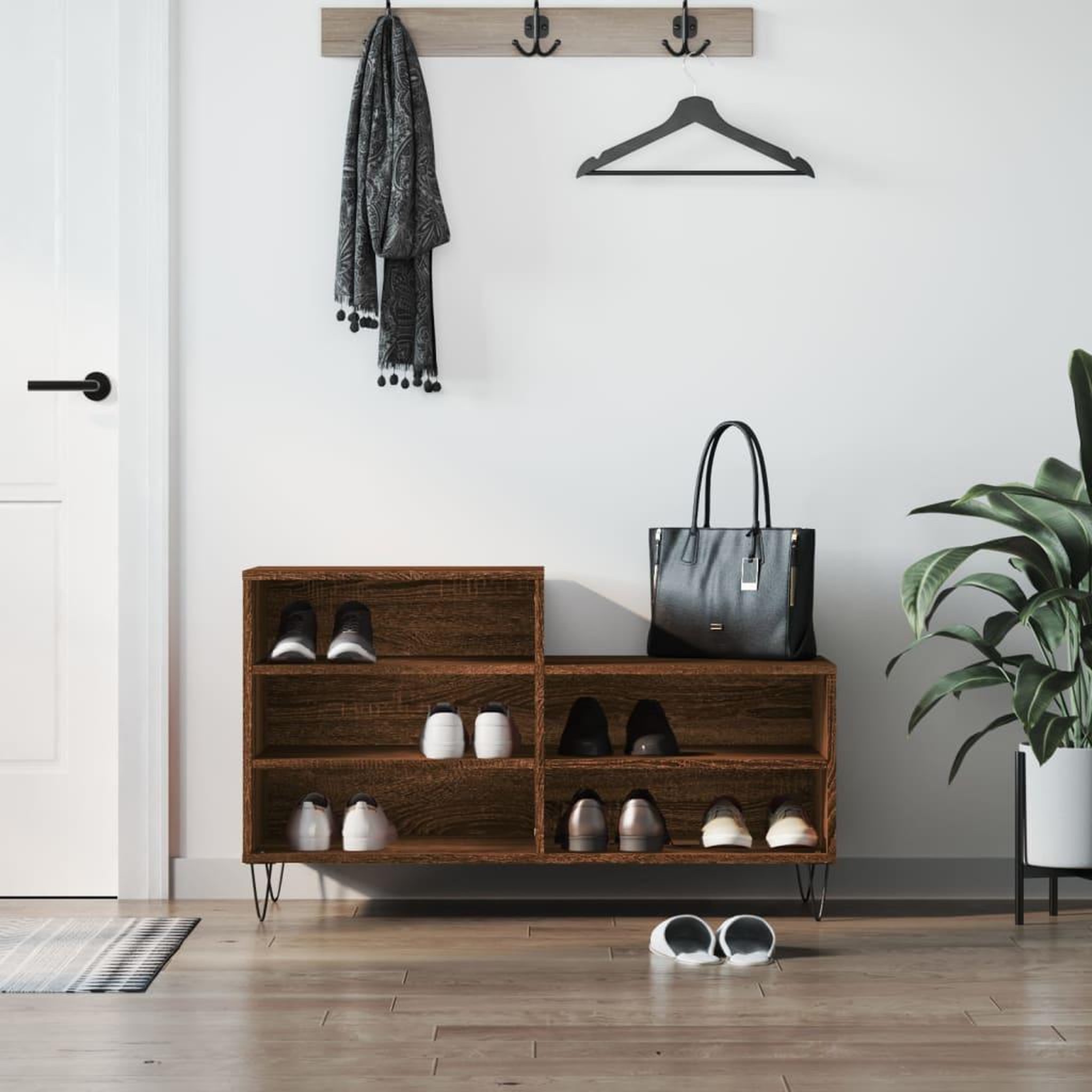 VIDAXL Armoire a chaussures Chene marron 102x36x60cm Bois d'ingenierie