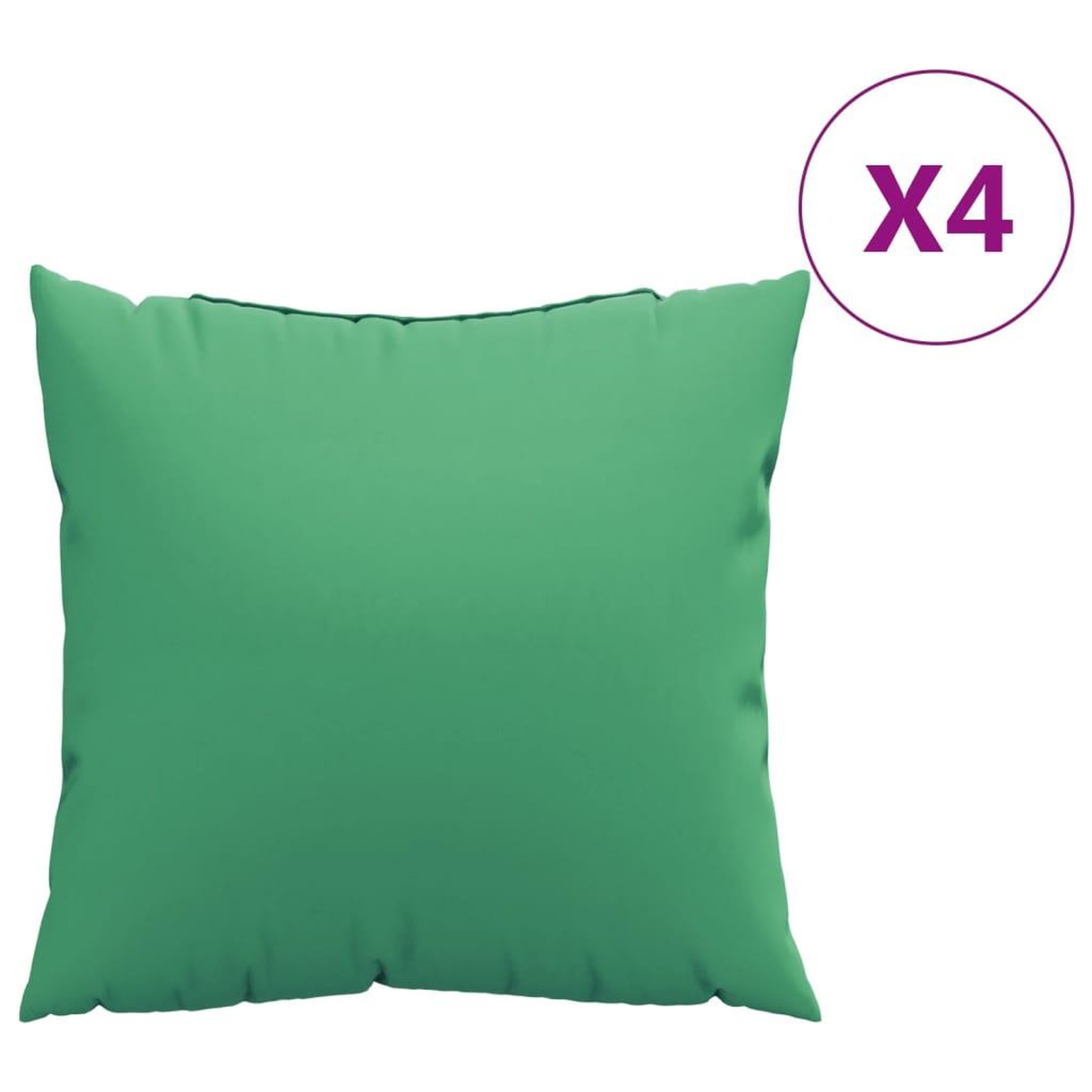 Voir la diapositive 2 : VIDAXL Coussins de canape lot de 4 vert 60x60 cm tissu
