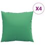 Voir la diapositive 2 : VIDAXL Coussins de canape lot de 4 vert 60x60 cm tissu