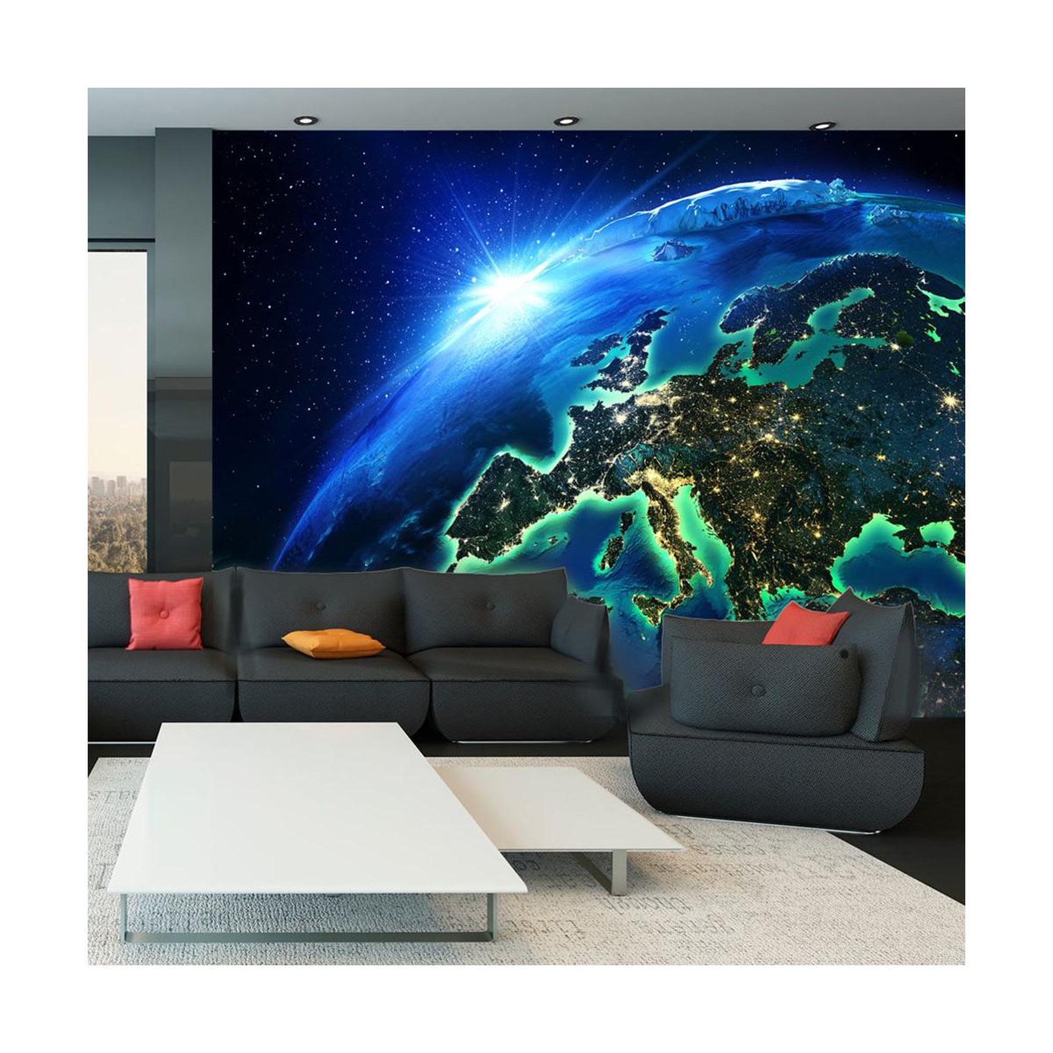 Paris Prix Papier peint  the blue planet. Coloris disponibles : Multicolore