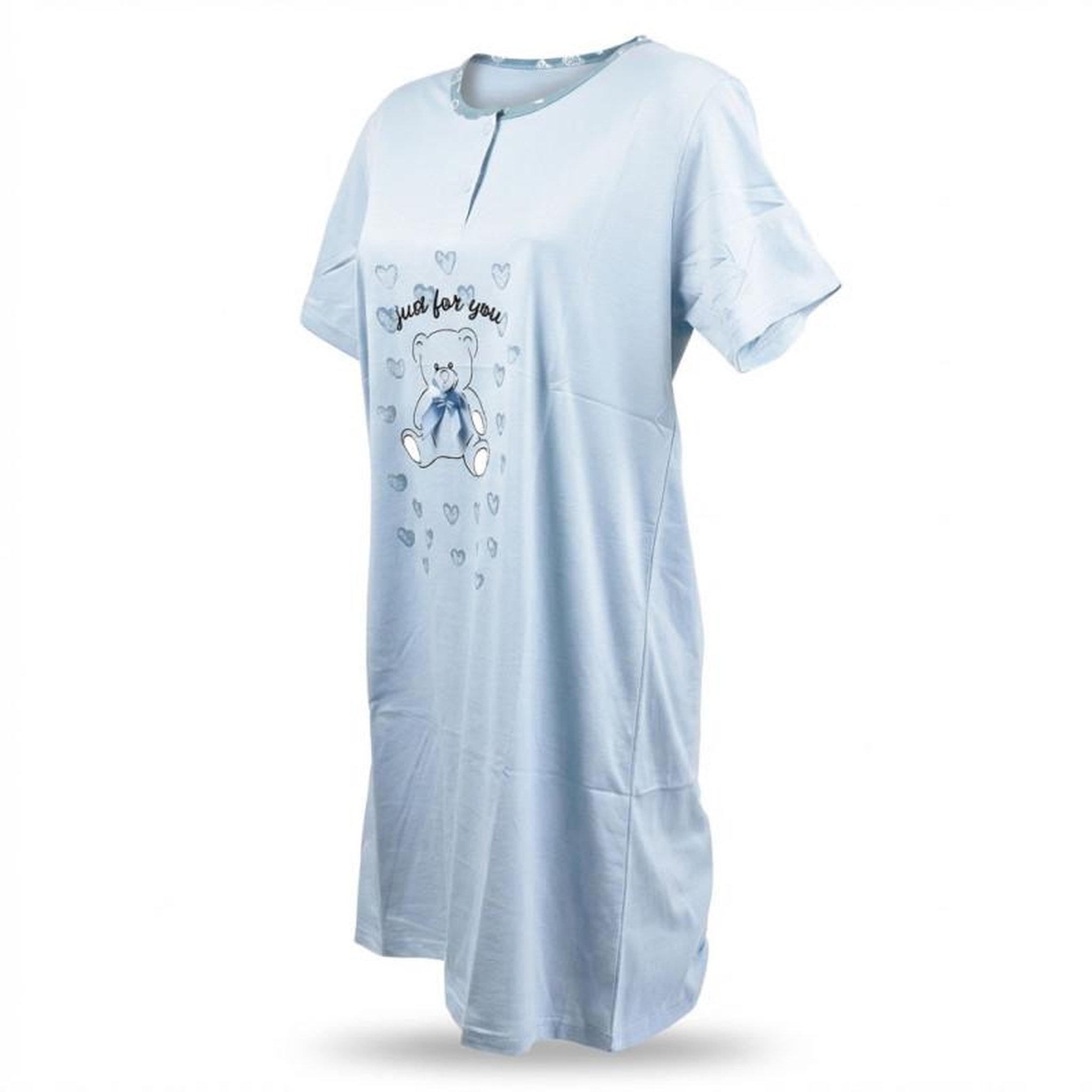 Voir la diapositive 1 : OZABI OZABI Chemise de Nuit Femme Microfibre OURSON Manches Courtes
