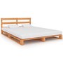 VIDAXL Cadre de lit de palette Marron Bois de pin massif 200 x 200 cm