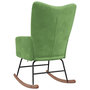 Voir la diapositive 5 : VIDAXL Chaise a bascule Vert clair Velours