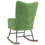 Voir la diapositive 5 : VIDAXL Chaise a bascule Vert clair Velours