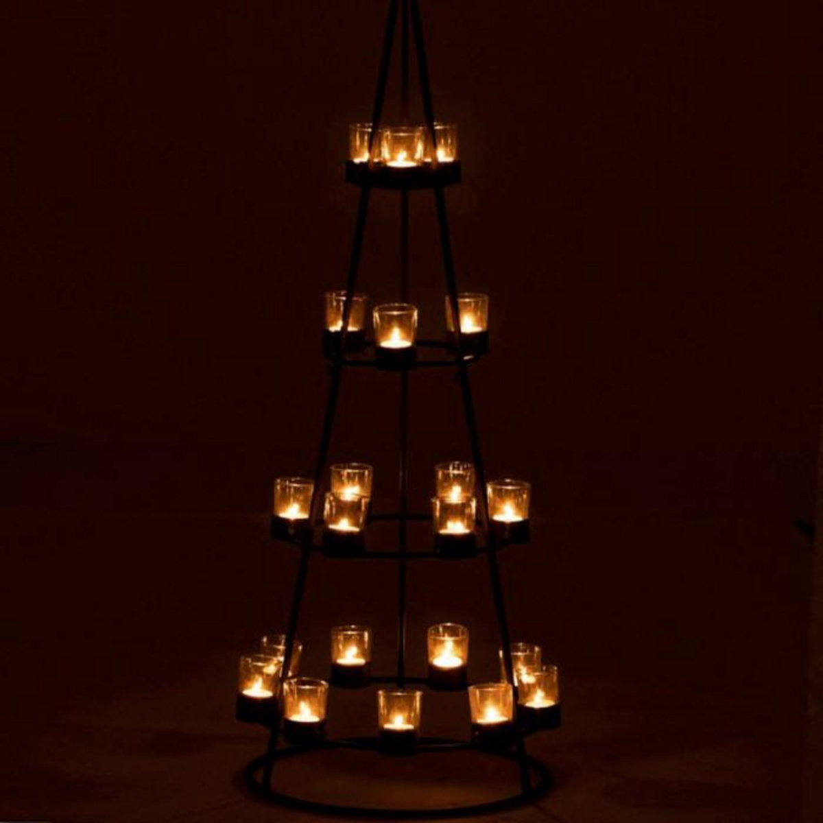 Paris Prix Arbre Déco en Métal  21 Photophores  110cm Noir