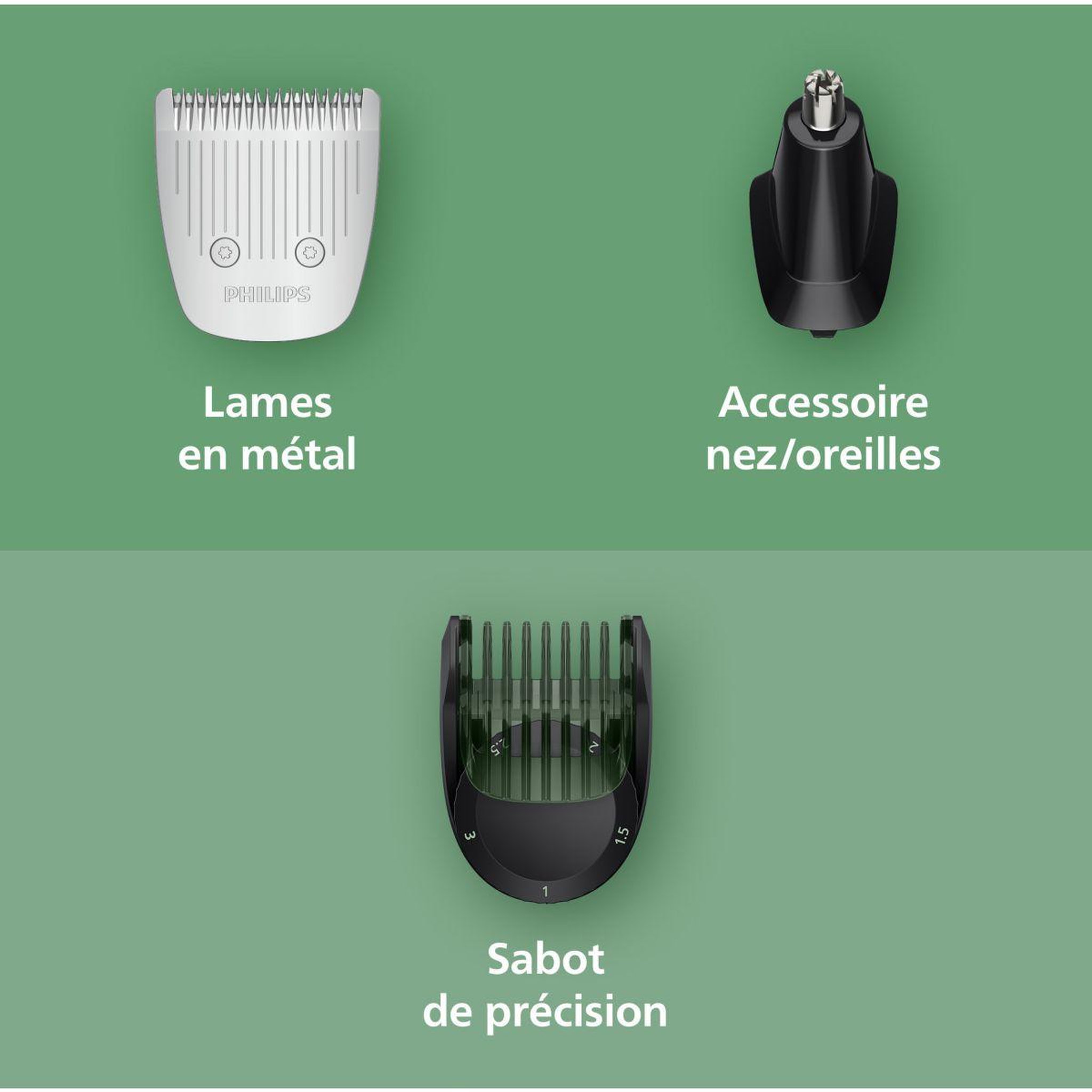 Voir la diapositive 5 : Philips Tondeuse corps mg5931/15 series 5000,  13 hauteurs de coupe, précision 0,5 mm, autonomie 120 mn