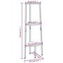 Voir la diapositive 6 : VIDAXL Etagere d'angle 3 niveaux Marron fonce et noir 45,5x31,5x120 cm