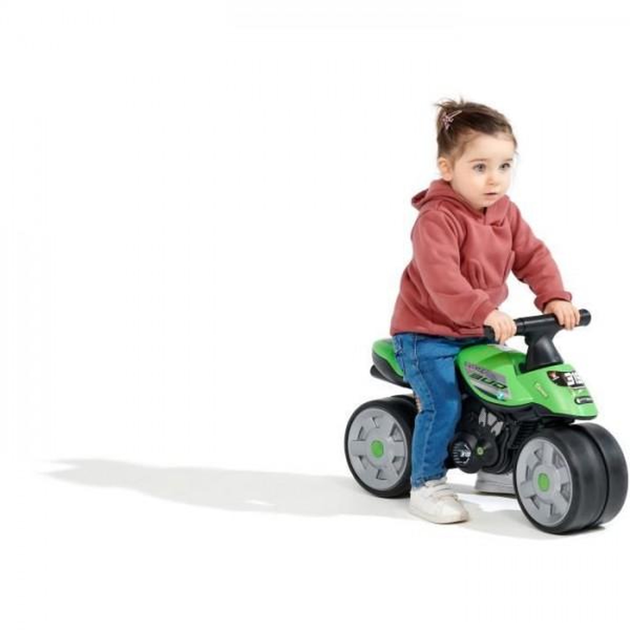 Voir la diapositive 4 : FALK Porteur Trotteur  Moto - FALK - Bud Racing - Des 12 mois - 100% Fabriqué en France - 40% de plastique recyclé