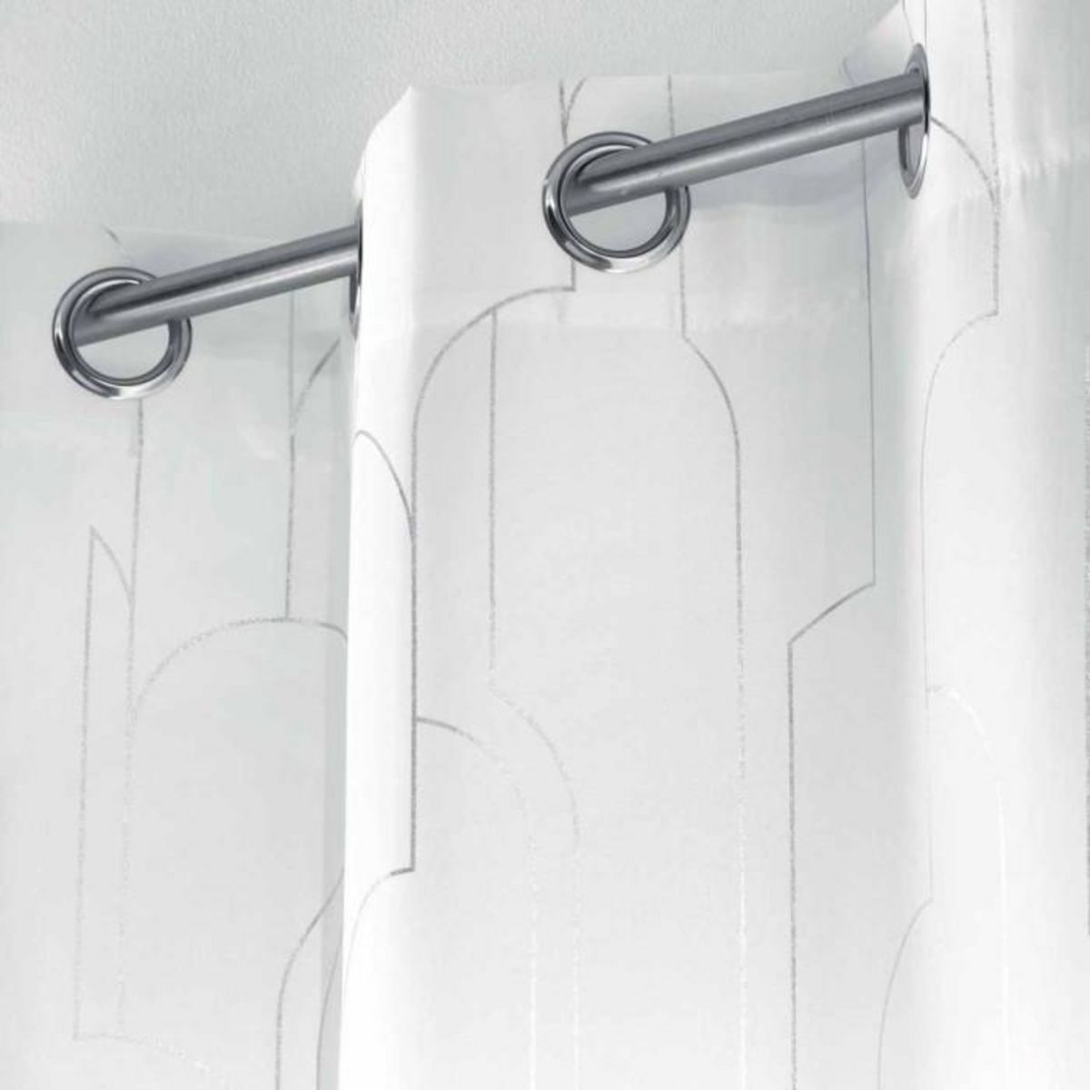 Paris Prix Rideau Voilage à Œillets  Domea  140x260cm Blanc