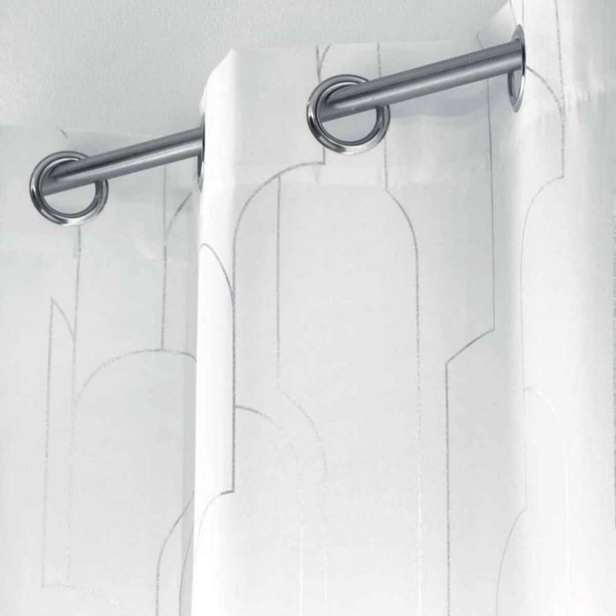 Paris Prix Rideau Voilage à Œillets  Domea  140x260cm Blanc