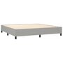 Voir la diapositive 4 : VIDAXL Sommier a lattes de lit avec matelas Gris clair 200x200cm Tissu