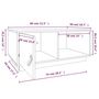 Voir la diapositive 6 : VIDAXL Table basse Blanc 80x50x35,5 cm Bois massif de pin