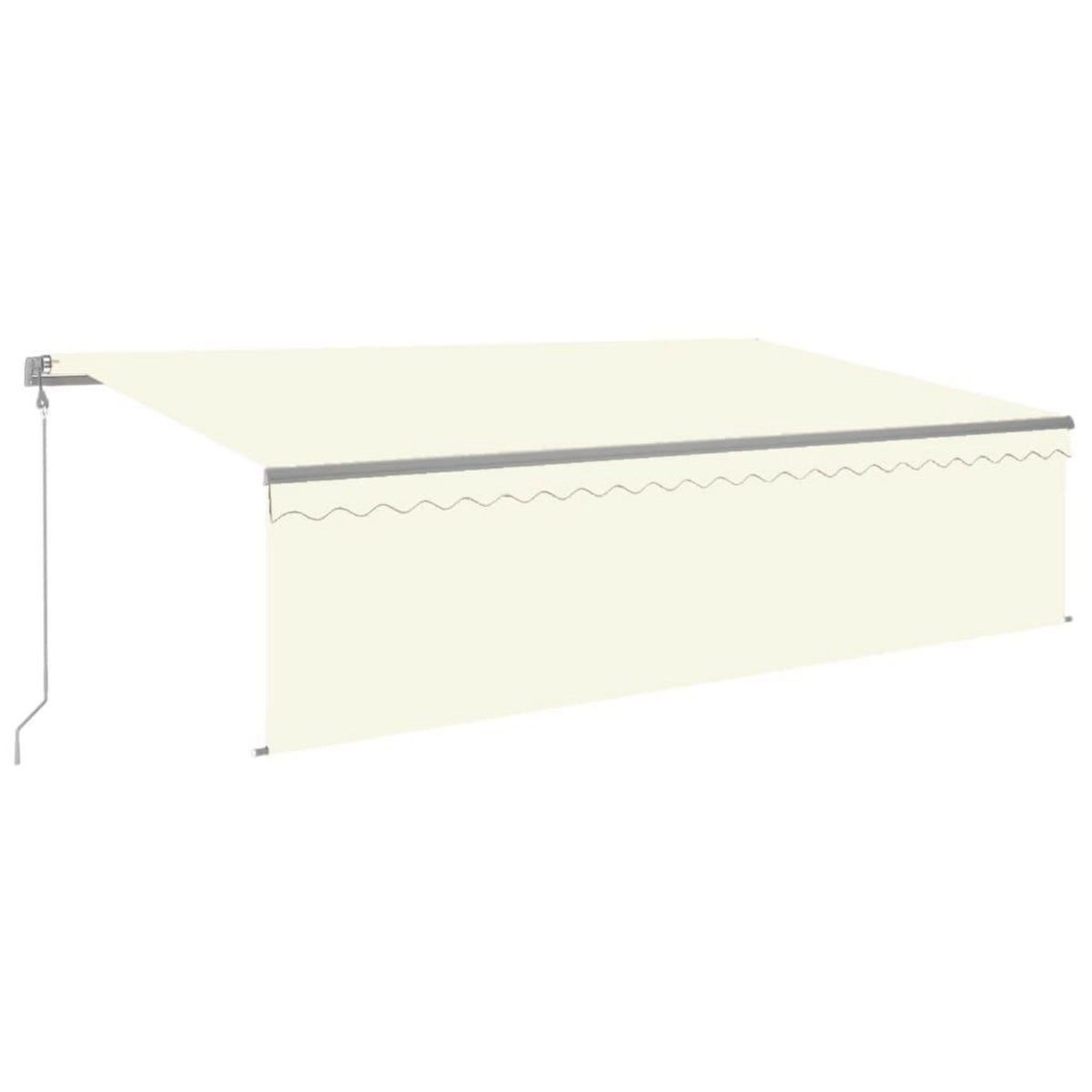 VIDAXL Auvent automatique store capteur de vent et LED 5x3 m Creme