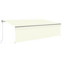 Voir la diapositive 2 : VIDAXL Auvent automatique store capteur de vent et LED 5x3 m Creme