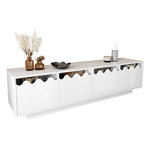 MERAX Meuble tv blanc 170 cm mdf