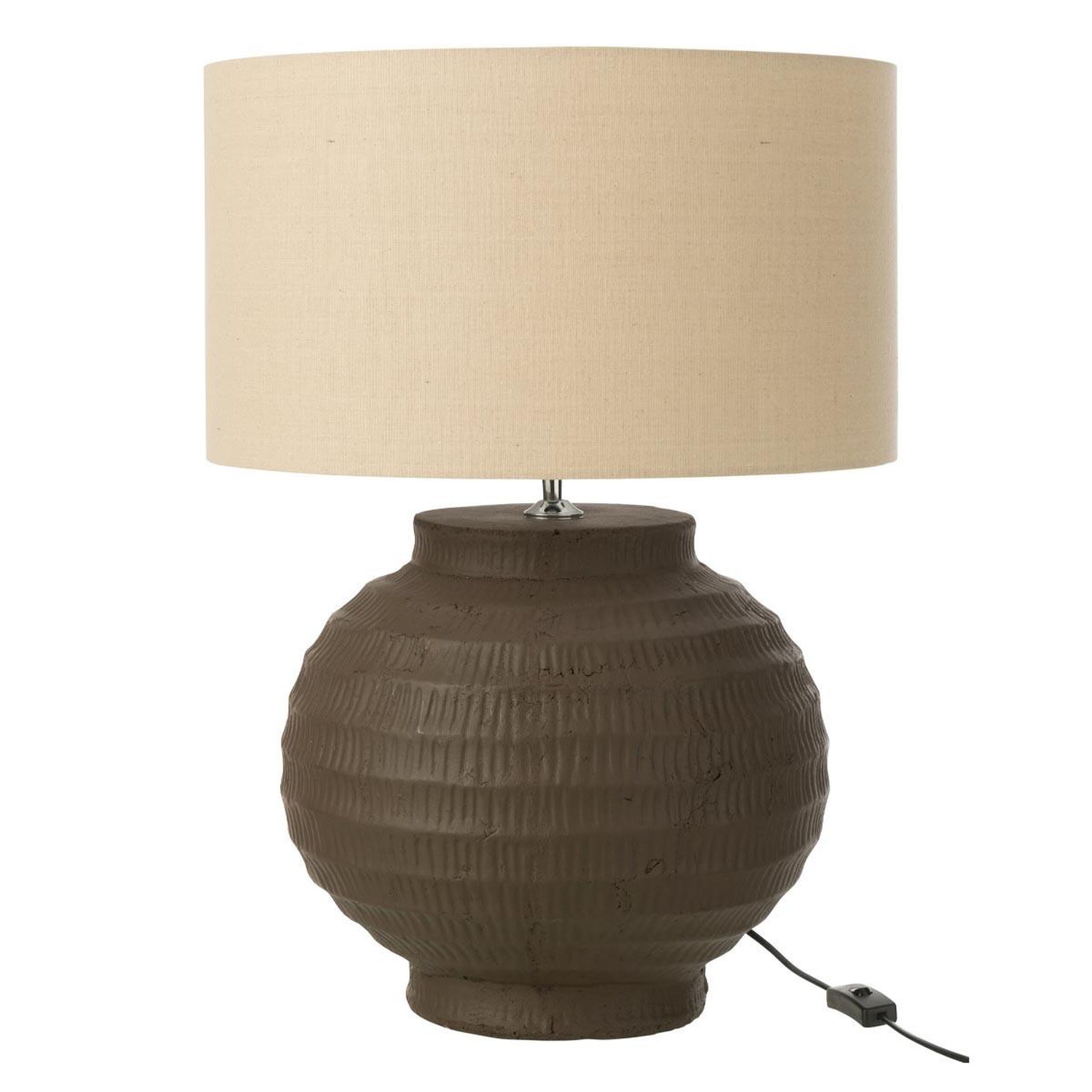 J-LINE Lampe à poser en terre cuite  shawna  46cm marron