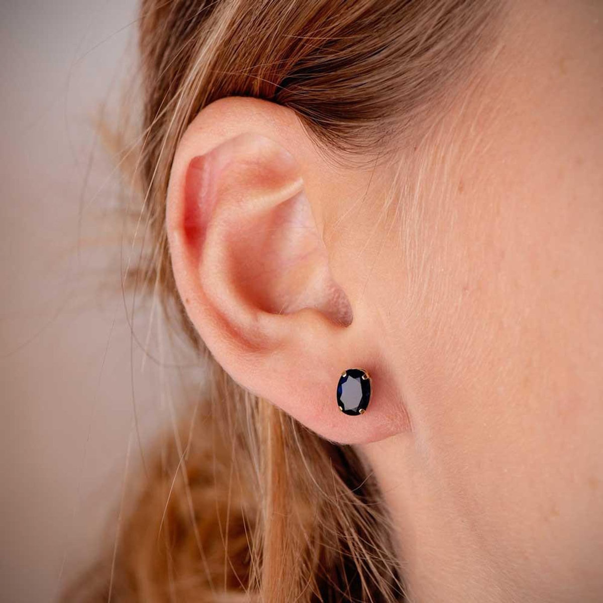 L'ATELIER D'AZUR Boucles d'Oreilles Or 18 Carats 750/000 - Zirconiums Bleu Saphir