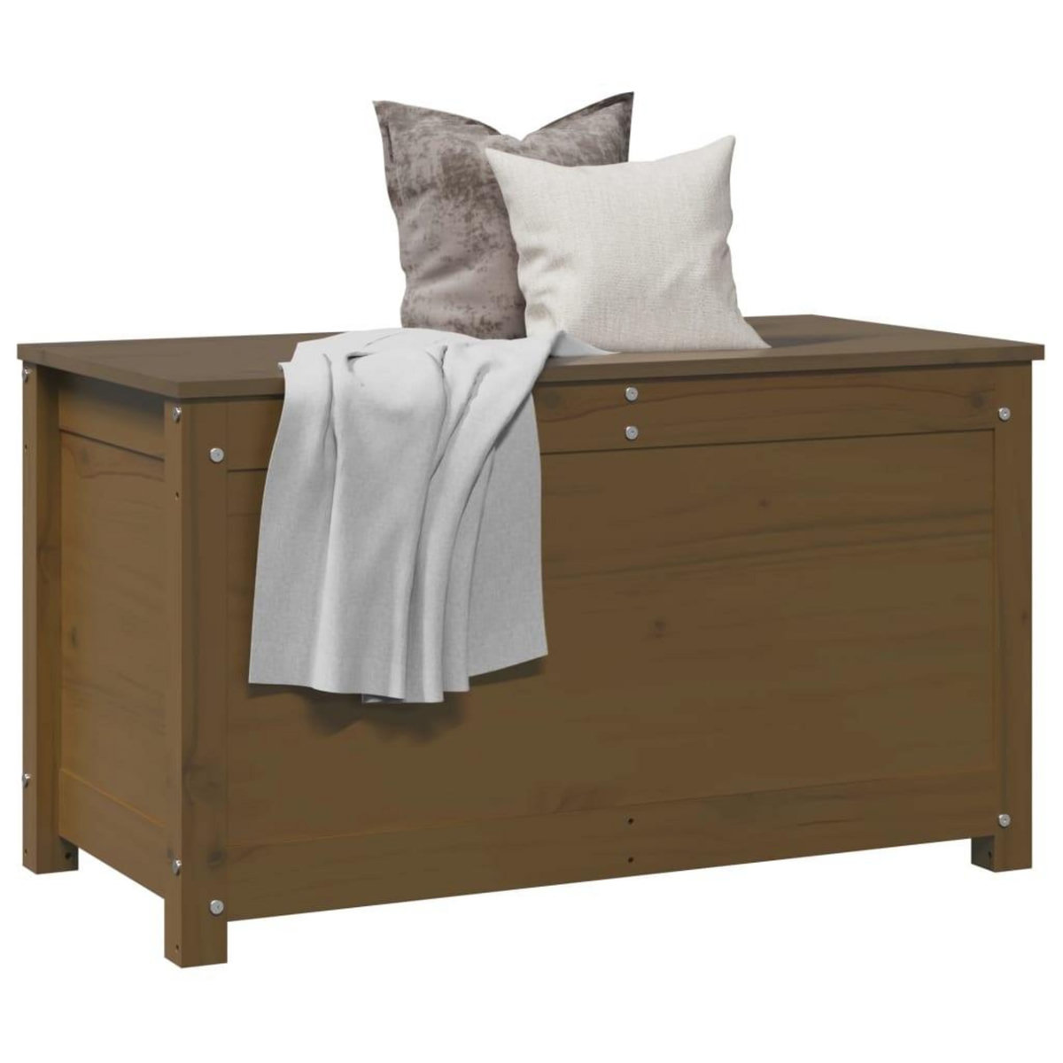 VIDAXL Boîte de rangement Marron miel 80x40x45,5 cm Bois massif de pin