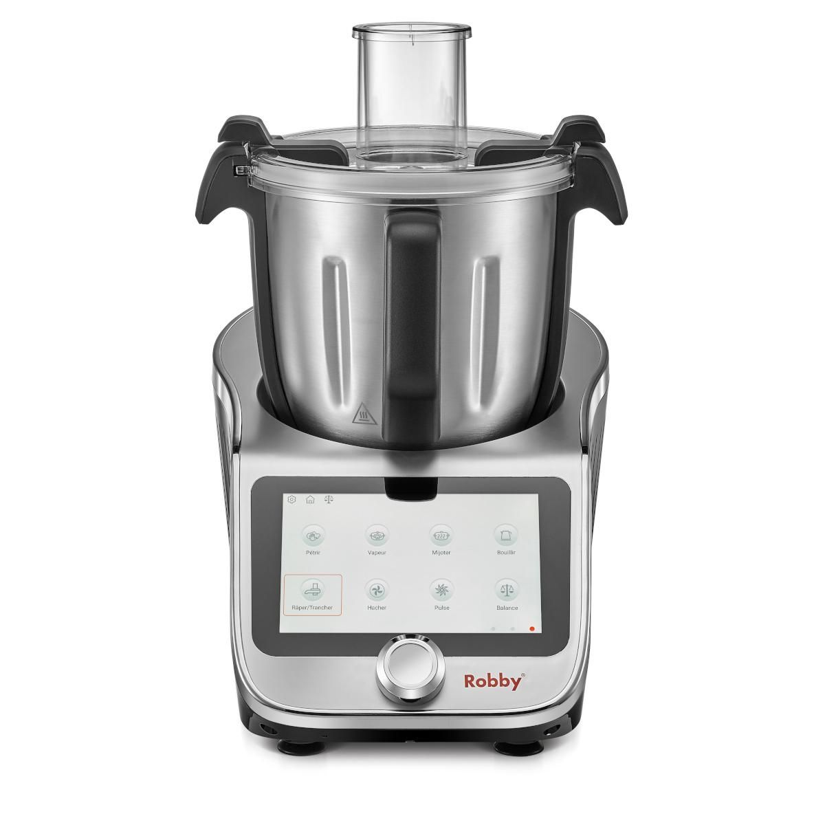 Robby Robot cuiseur multifonctions connecté avec bol xl, balance intégrée et grand écran tactile +750 recettes - robicook xl