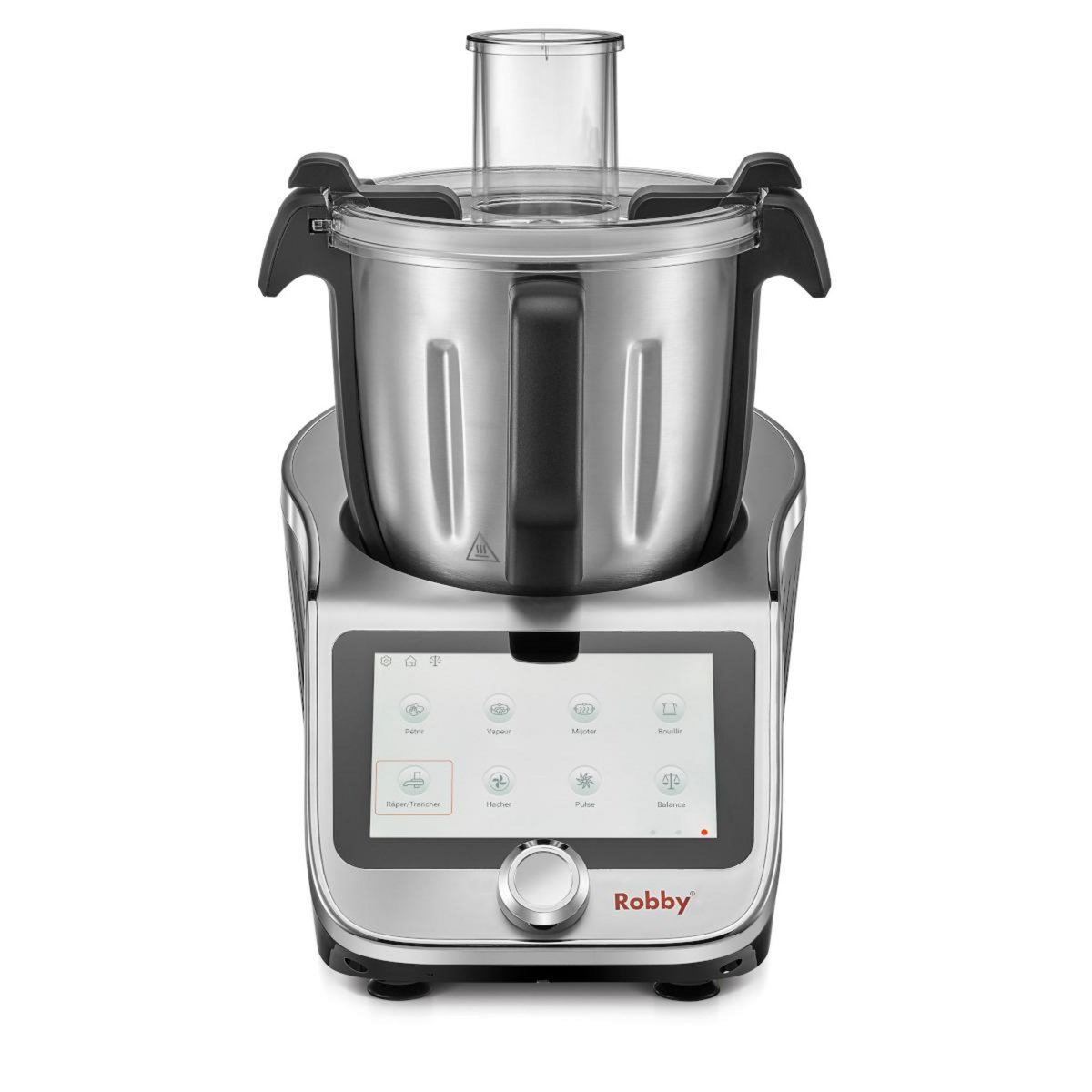 Robby Robot cuiseur multifonctions connecté avec bol xl, balance intégrée et grand écran tactile +750 recettes - robicook xl