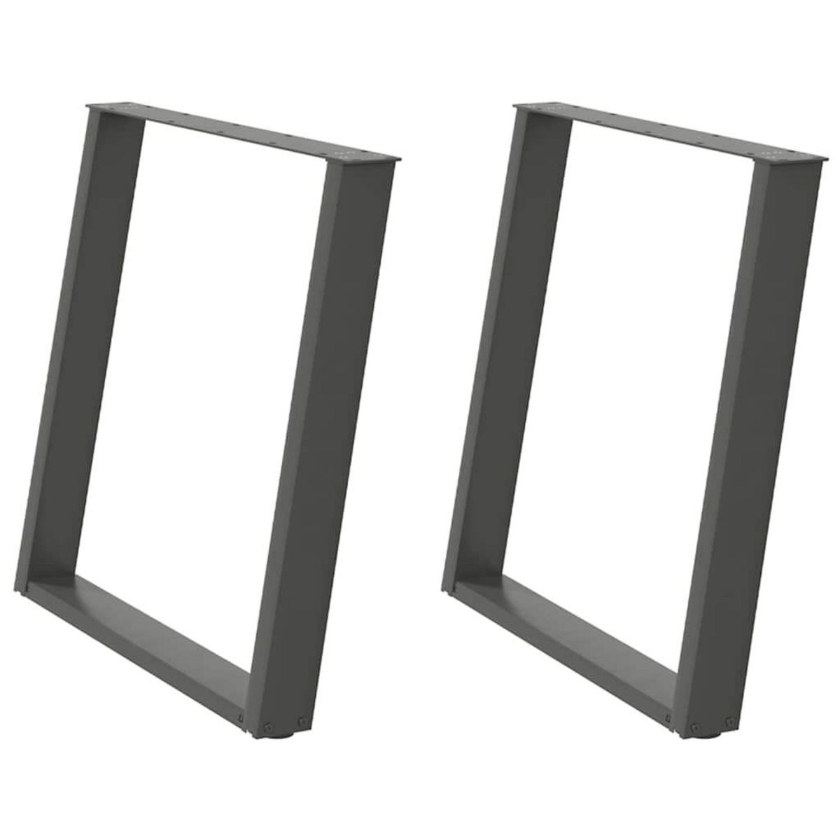 VIDAXL Pieds de table a manger forme de U 2 pcs 80x(72-73) cm acier