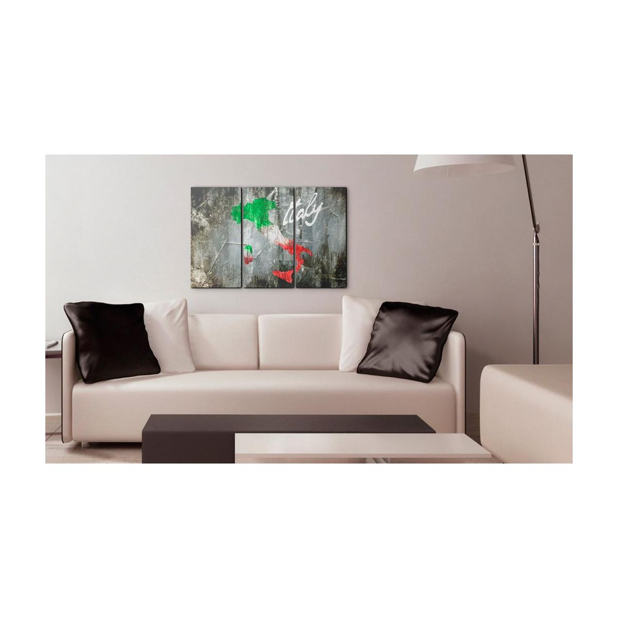 Voir la diapositive 2 : Paris Prix Tableau 3 panneaux  carte artistique de l'italie