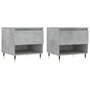 Voir la diapositive 2 : VIDAXL Tables basses 2 pcs gris beton 50x46x50 cm bois d'ingenierie