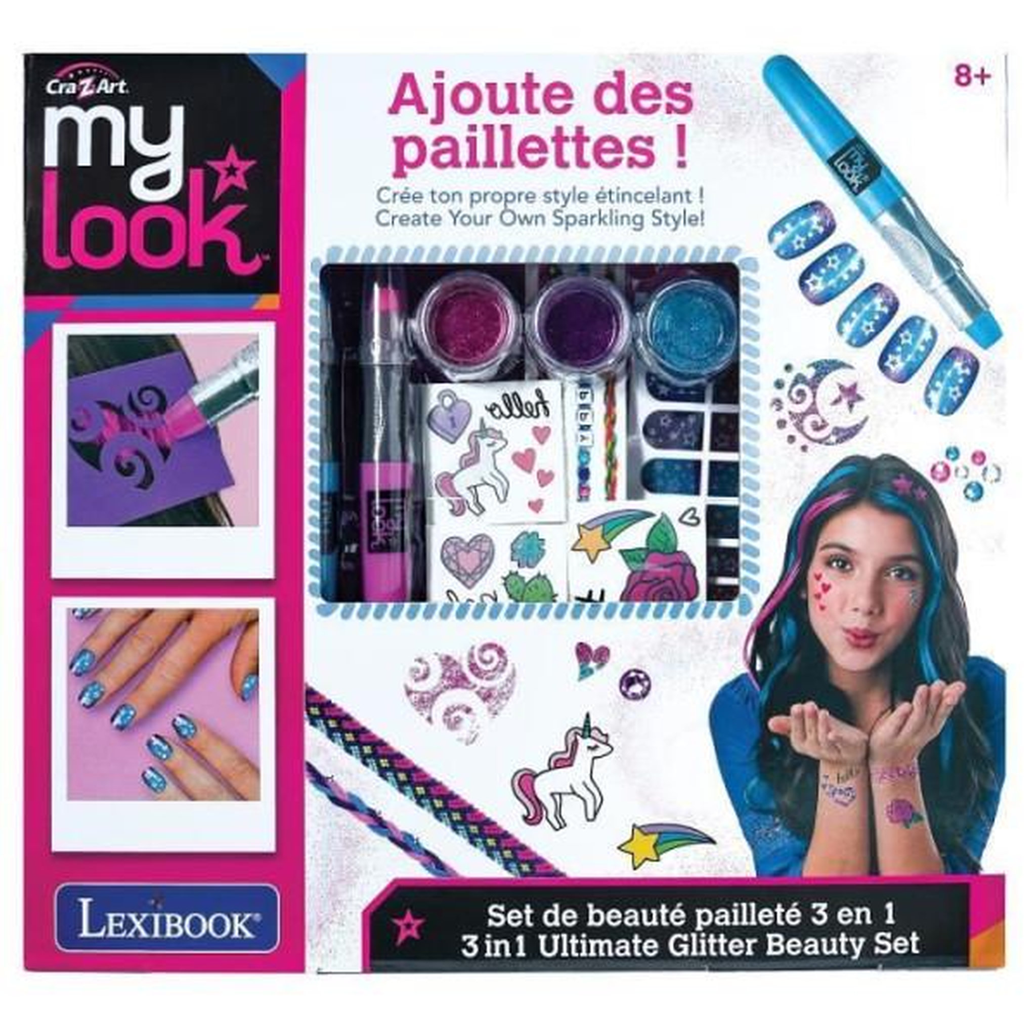 Voir la diapositive 6 : Lexibook Kit de Beauté 3 en 1 Pailleté