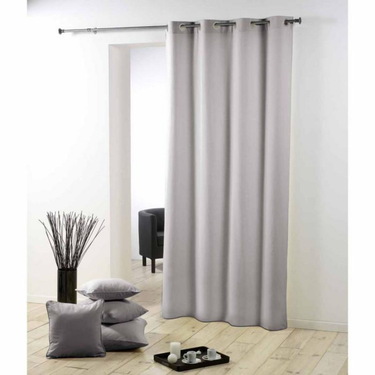Paris Prix Rideau à Oeillets  Essentiel  140x260cm Gris