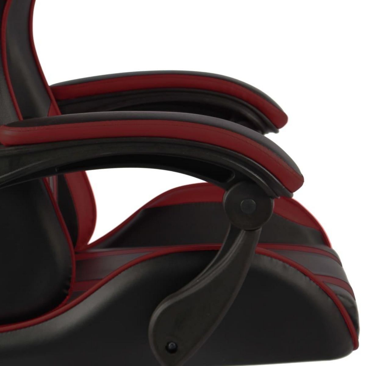 VIDAXL Fauteuil de jeux video Noir et rouge bordeaux Similicuir