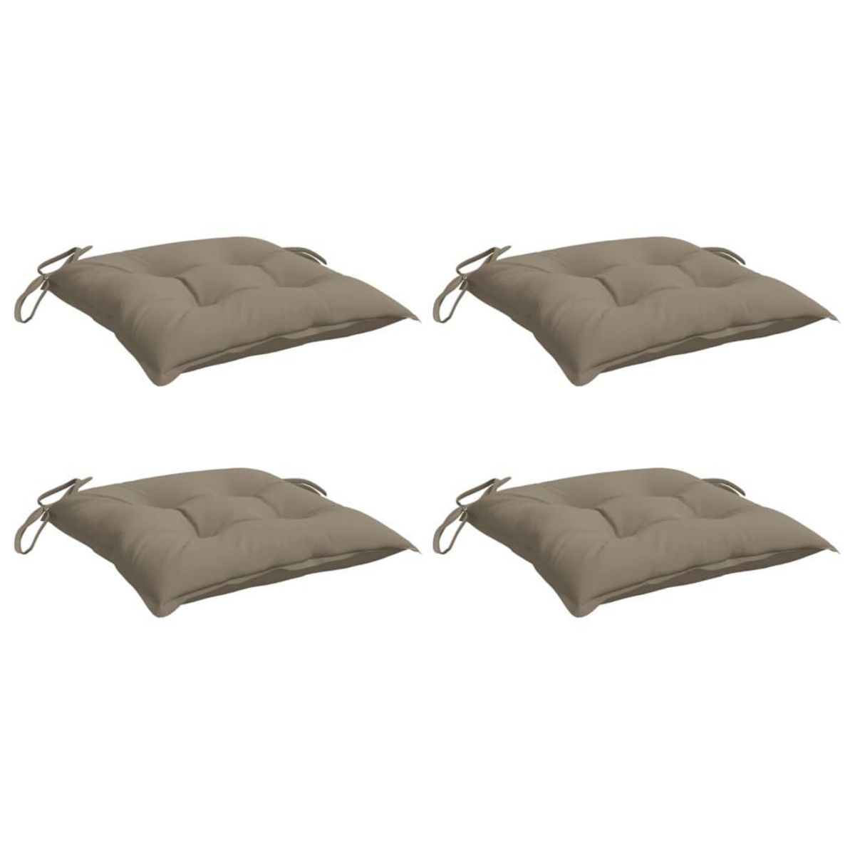 VIDAXL Coussins de palette lot de 4 taupe 50x50x7 cm tissu oxford