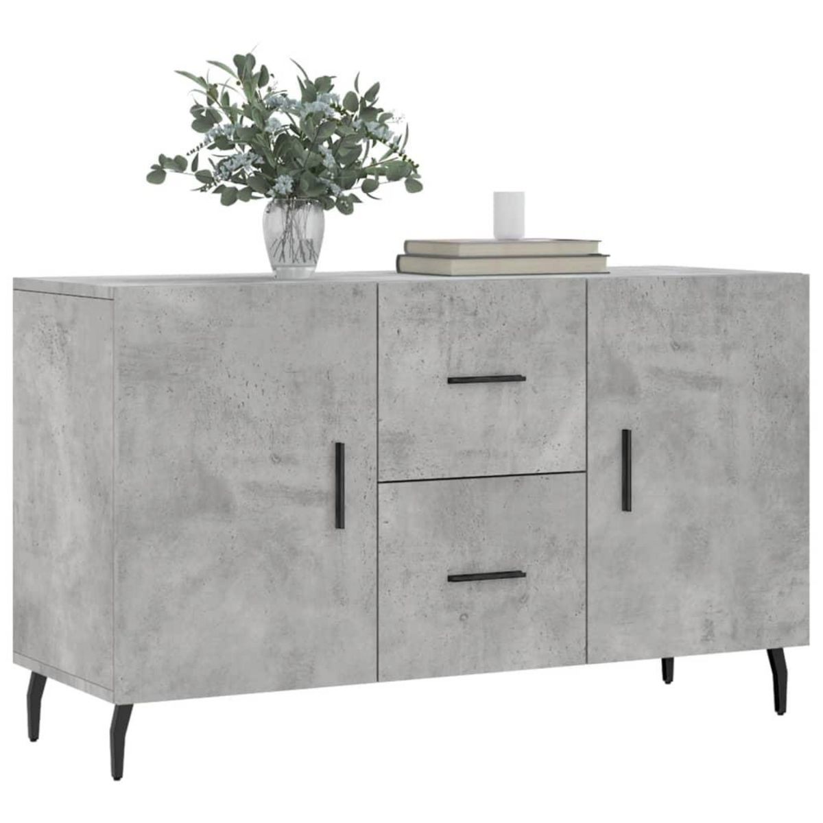 VIDAXL Buffet gris beton 100x36x60 cm bois d'ingenierie