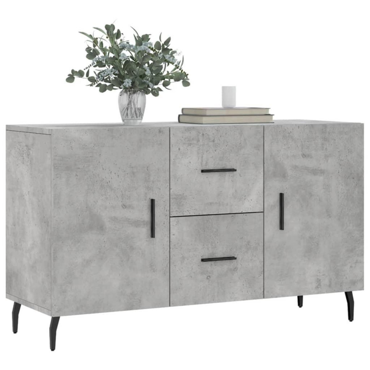 VIDAXL Buffet gris beton 100x36x60 cm bois d'ingenierie