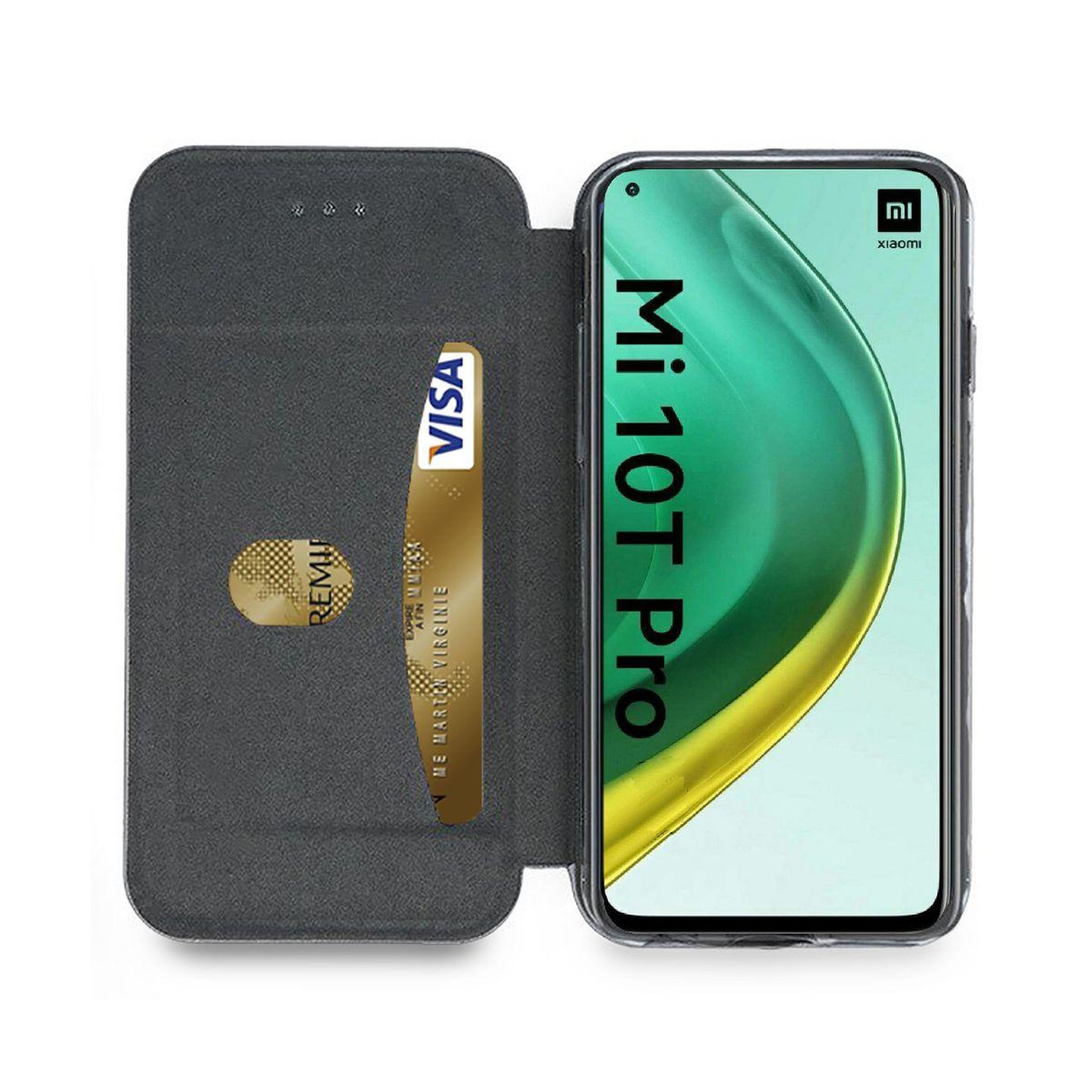 Voir la diapositive 3 : IBROZ Etui Xiaomi Mi 10T Pro Cuir noir