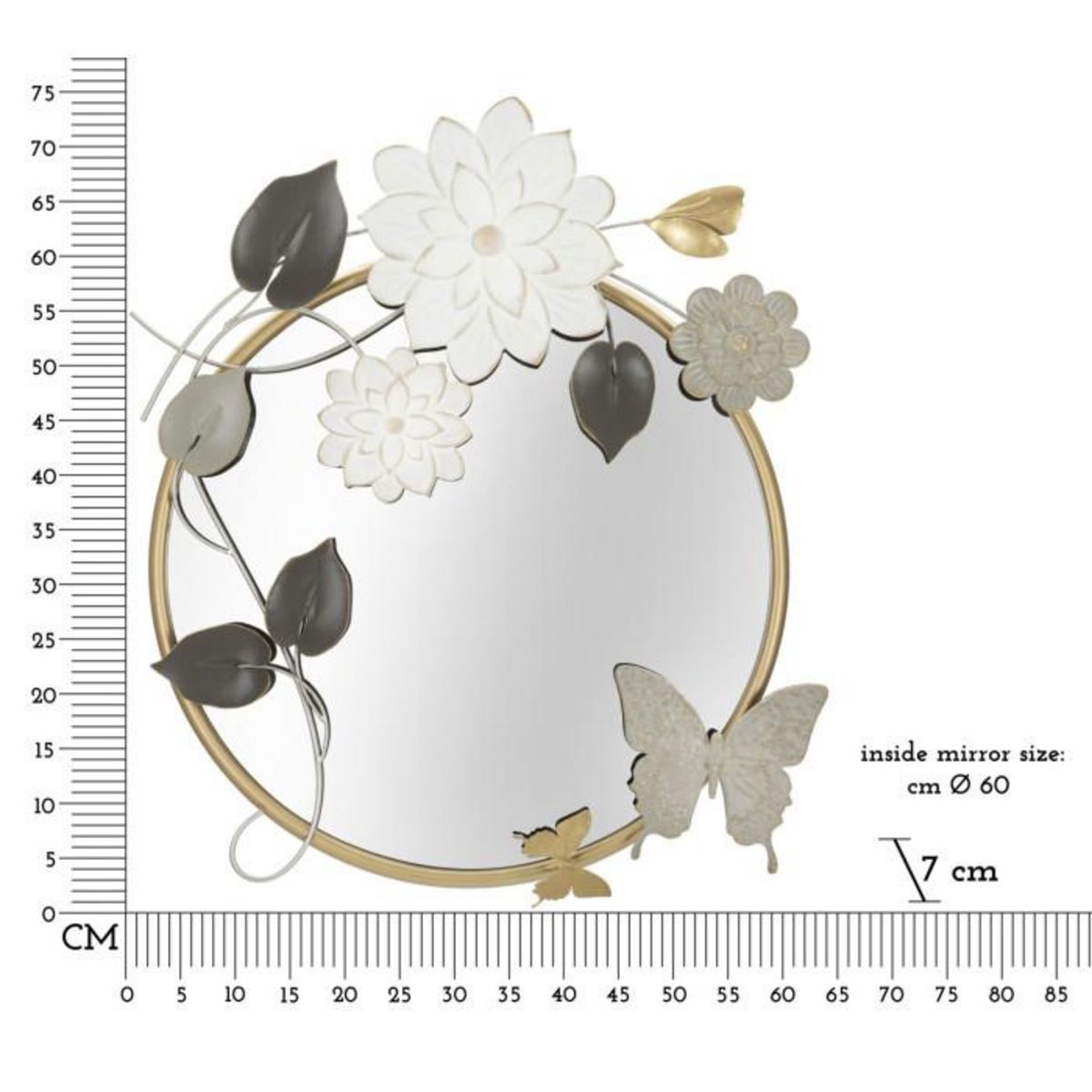 Paris Prix Miroir Mural Déco  Tonis  74cm Multicolore
