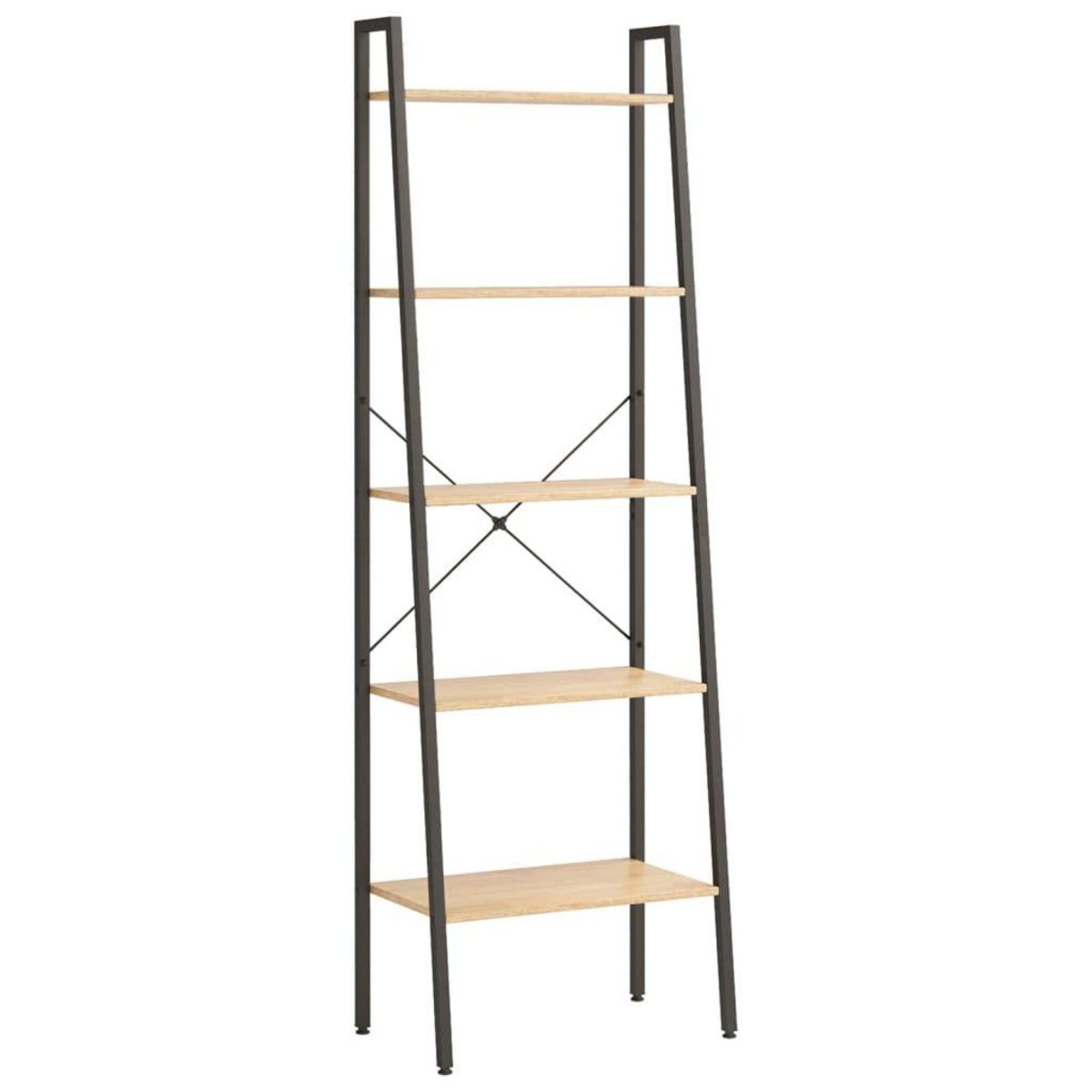 VIDAXL Etagere sur pied 5 niveaux Marron clair et noir 56x35x174 cm