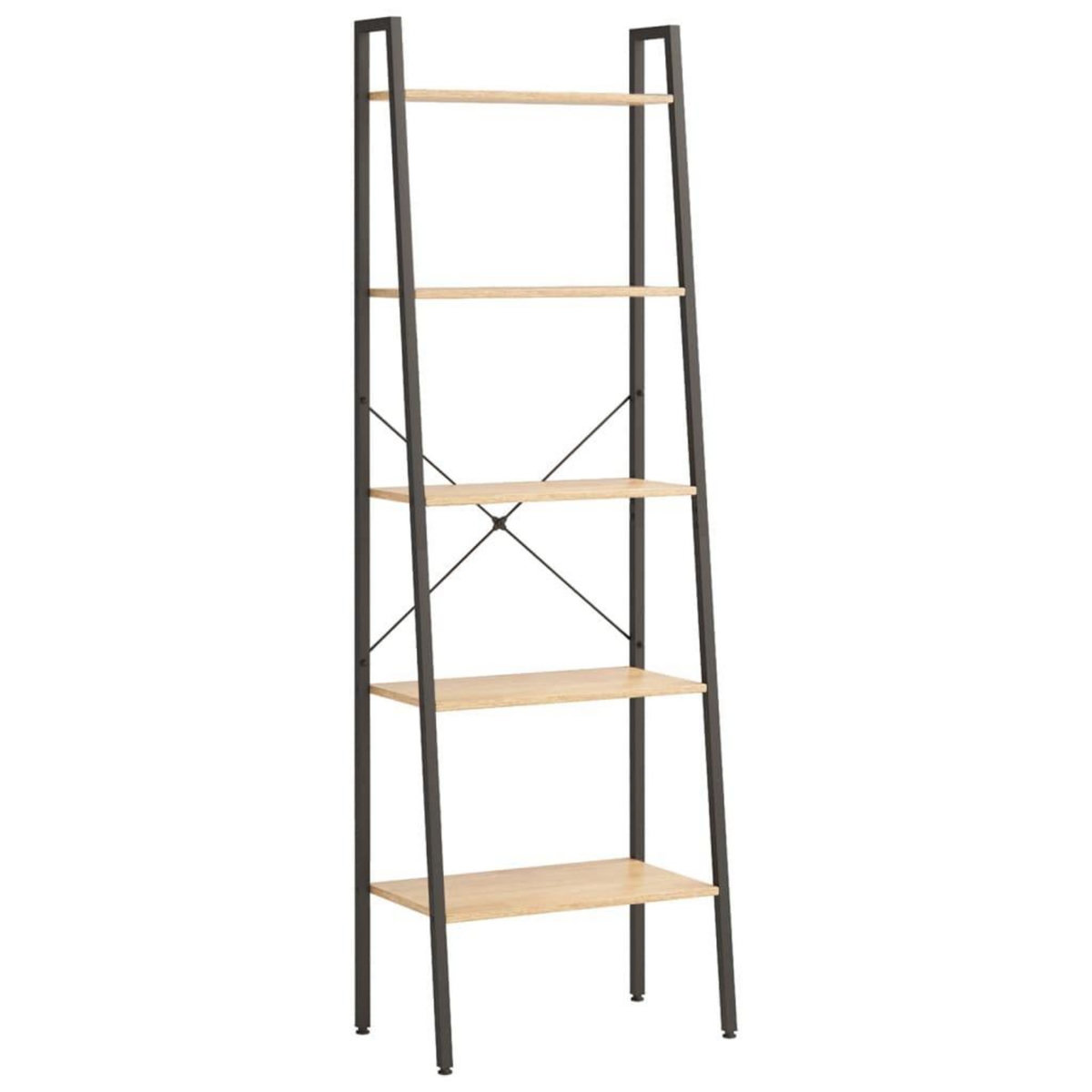 VIDAXL Etagere sur pied 5 niveaux Marron clair et noir 56x35x174 cm