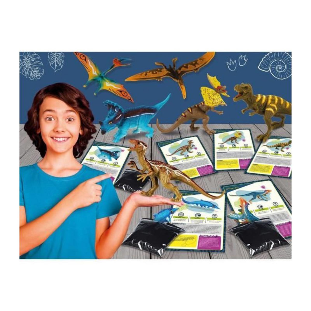 LISCIANI GIOCHI Un mois avec les dinosaures - Kit Scientifique - I'M A GENIUS - 31 dinosaures