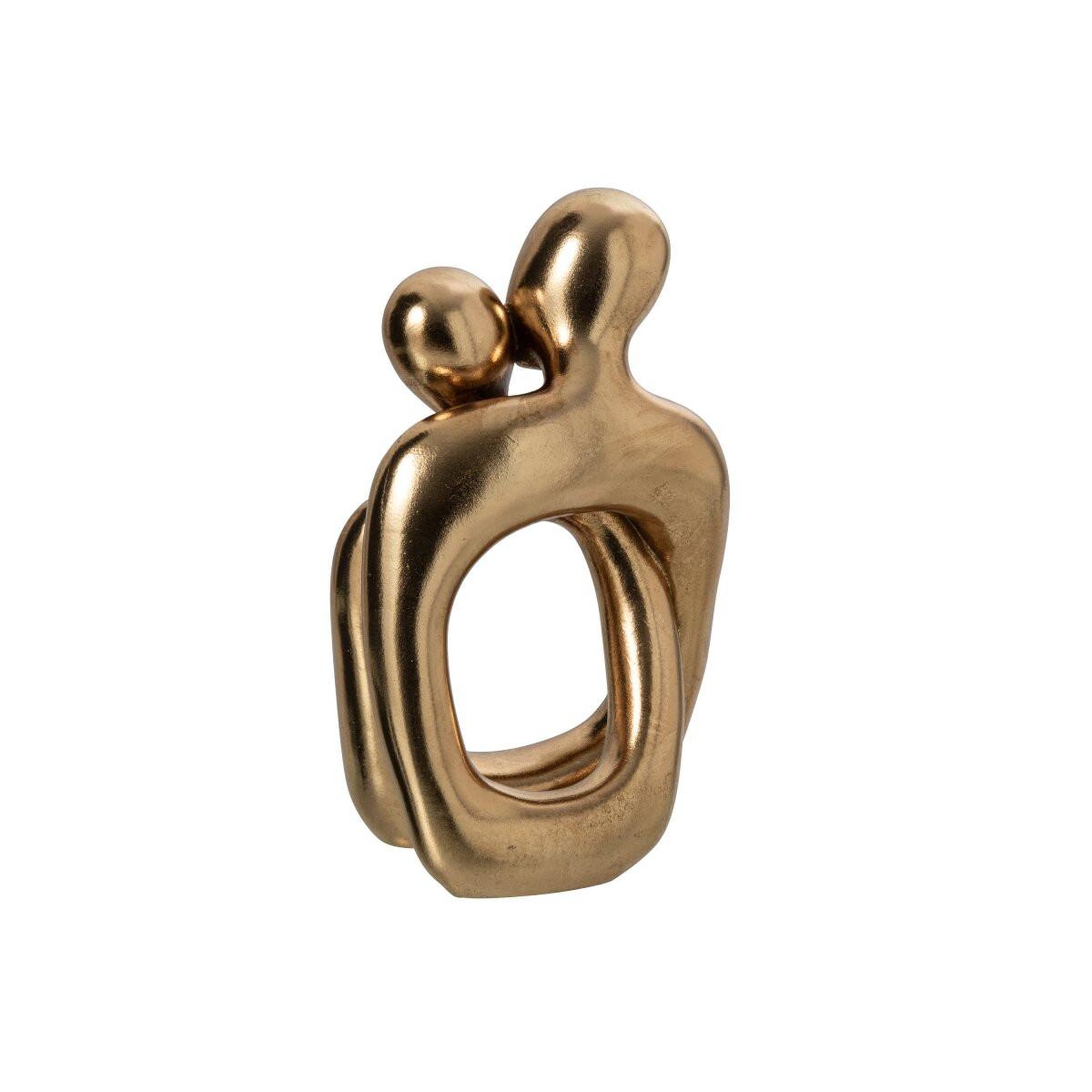 Voir la diapositive 3 : J-LINE Statuette déco couple  câlin  36cm doré