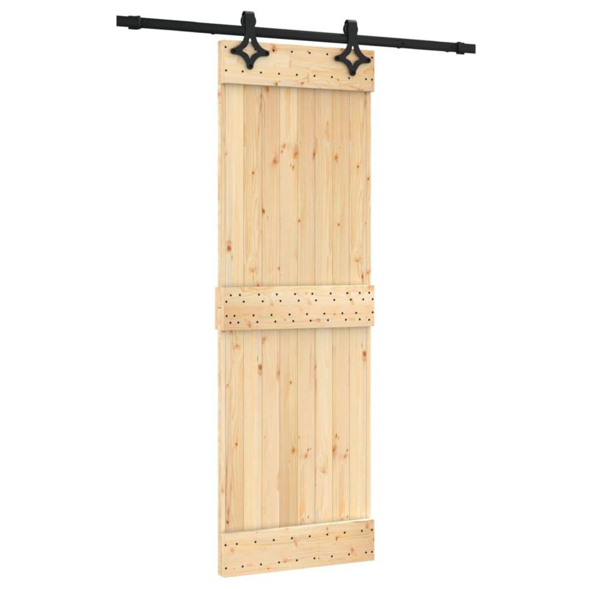 VIDAXL Porte coulissante et kit de quincaillerie 70x210 cm pin massif